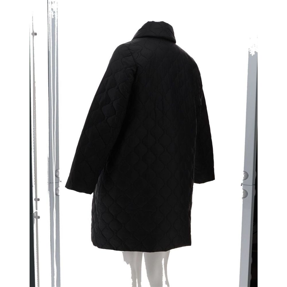 Dennis Basso Water Resistant Notched Collar Puffer Black A5232270 - Picture 4 of 9